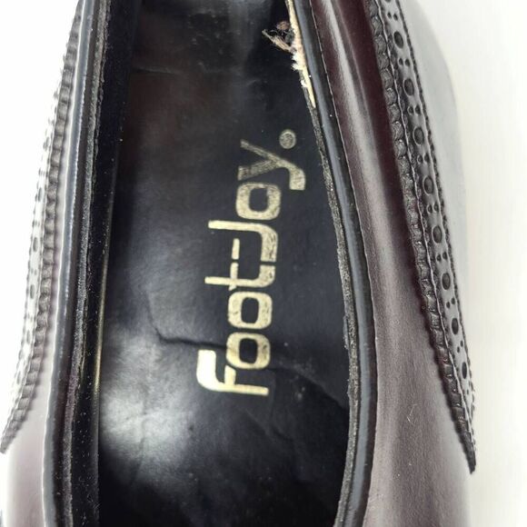 FOOTJOY SHELL CORDOVAN WINGTIP BROGUE MEDALLION TOE MENS SIZE 10 D VINTAGE main image 6